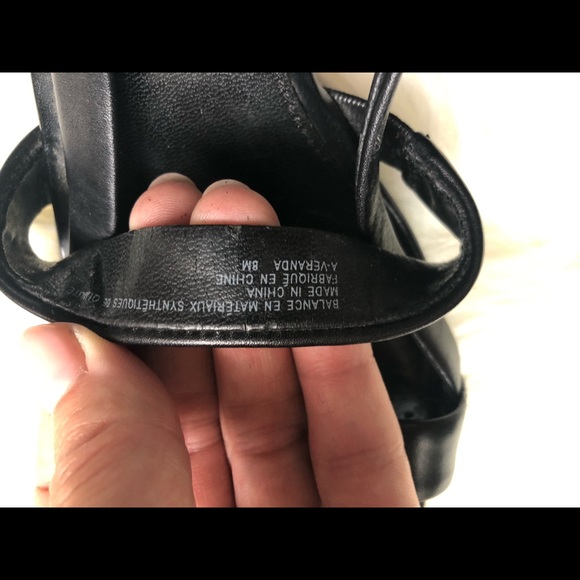 Franco sarto wedge sandal. Basket weave heel. Size 8. Black. - Picture 11 of 12